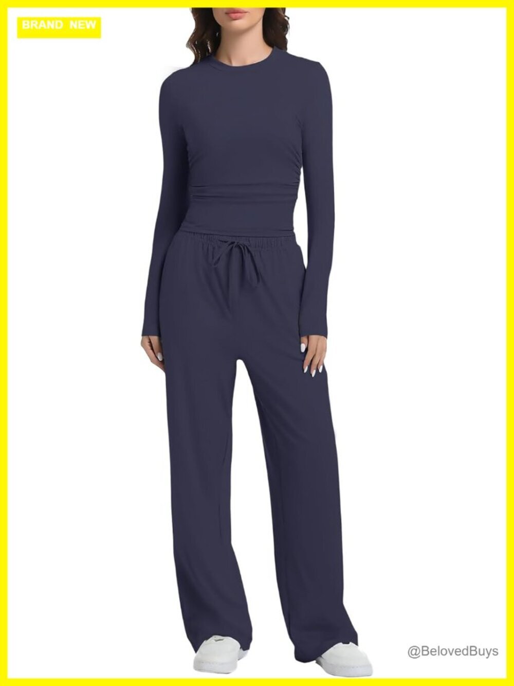 2 Piece Lounge Sets Long Sleeve Wide Leg Tracksuit Women's Two Piece Matching